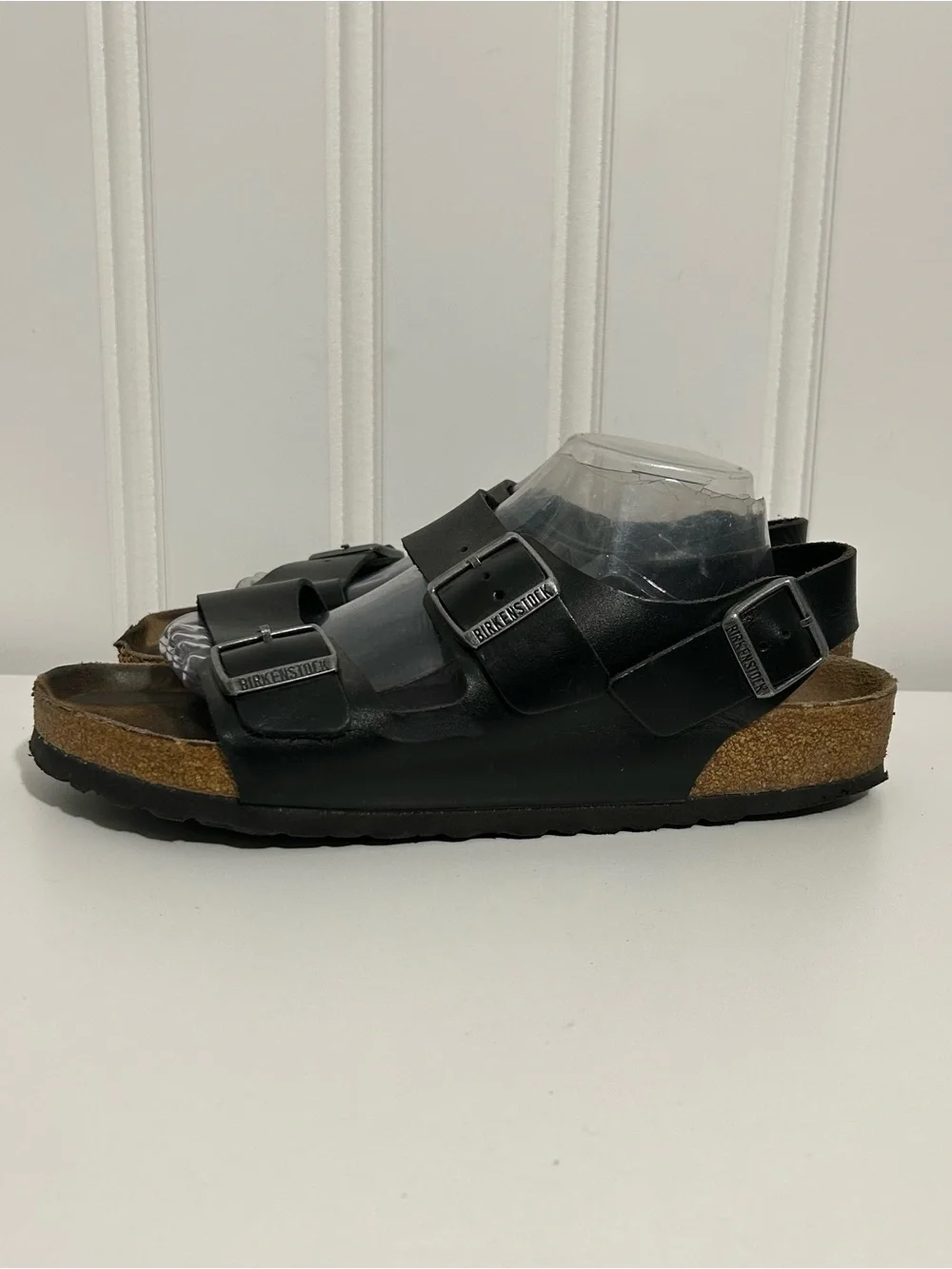 Birkenstock Milano soft black leather sandals
